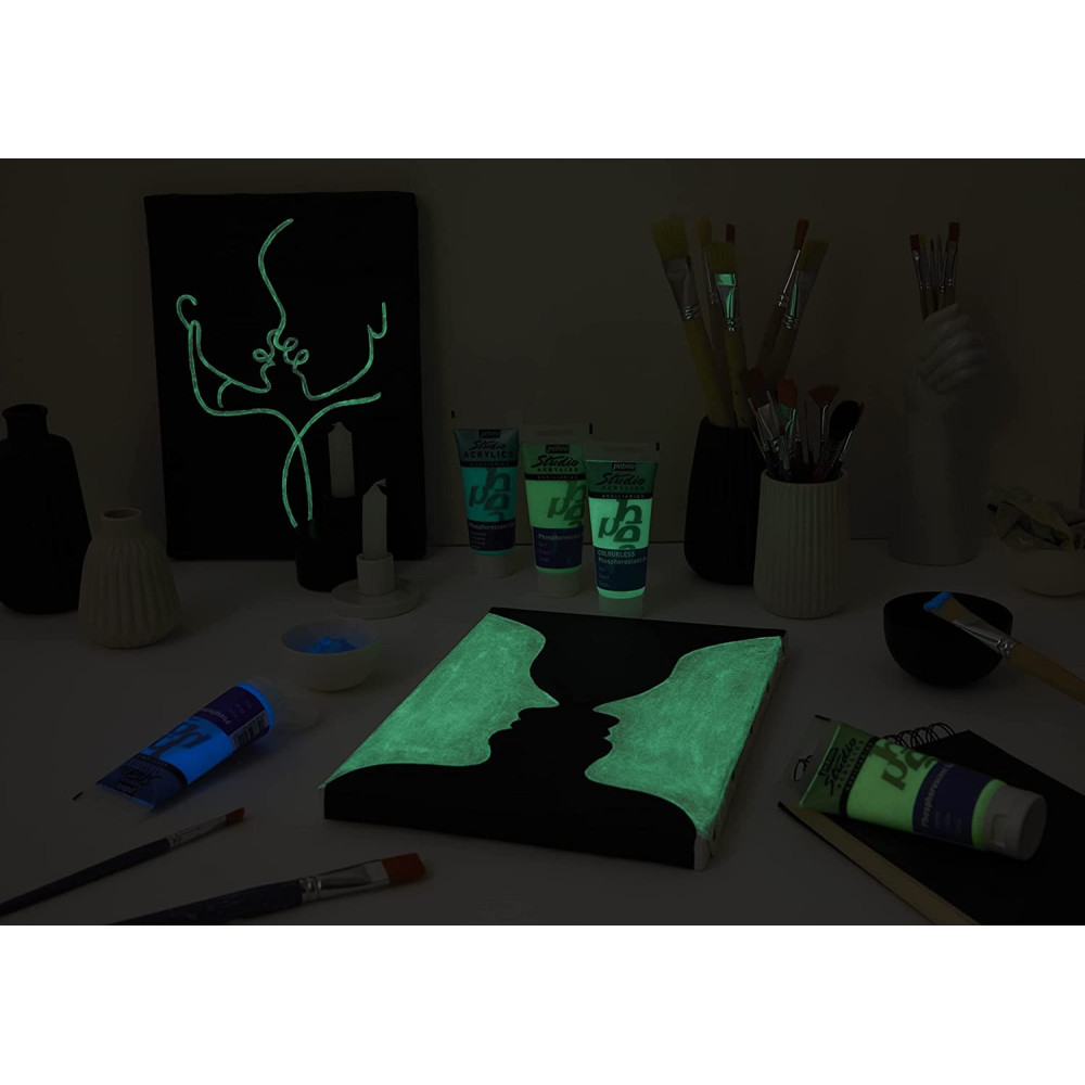 Phosphorescent Gel Studio Acrylics - Pébéo - Green, 100 ml
