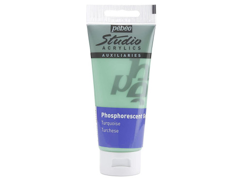 Phosphorescent Gel Studio Acrylics - Pébéo - Turquoise, 100 ml