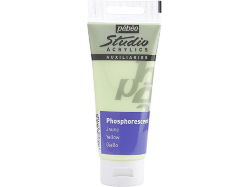 Phosphorescent Gel Studio Acrylics - Pébéo - Yellow, 100 ml
