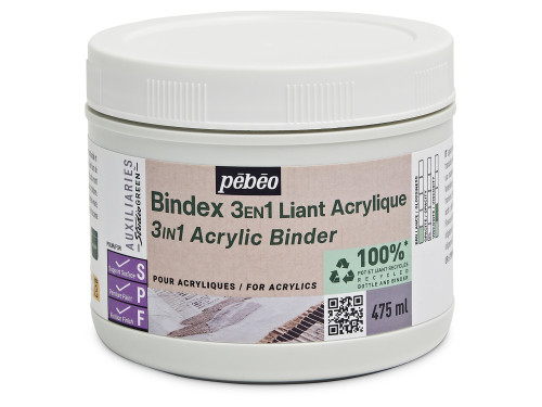 Medium, spoiwo akrylowe Bindex 3w1 Studio Green - Pébéo - 475 ml