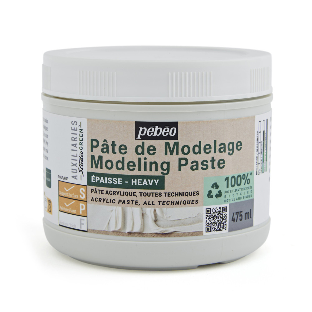 Modeling Paste Studio Green - Pébéo - heavy, 475 ml