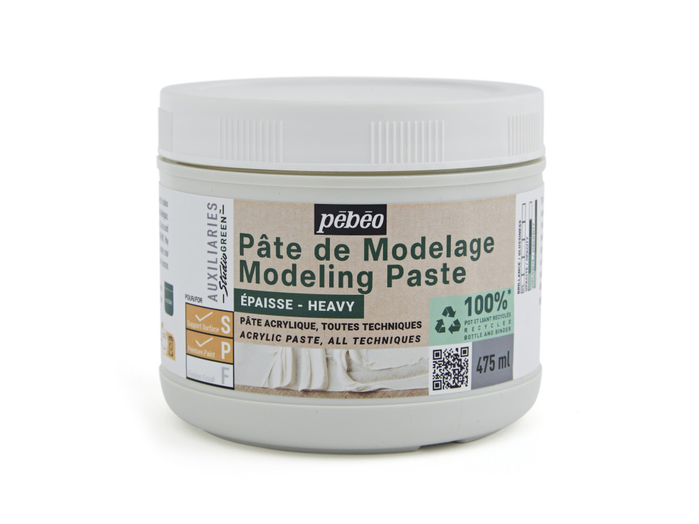 Pasta modelująca Modeling Paste Studio Green - Pébéo - gęsta, 475 ml