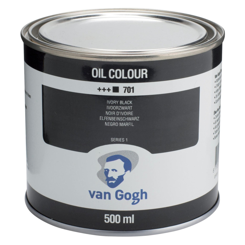 Oil paint in can - Van Gogh - 701, Ivory Black, 500 ml