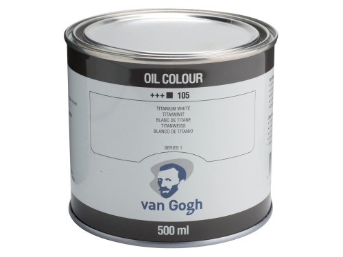 Oil paint in can - Van Gogh - 105, Titanium White (Safflower Oil), 500 ml