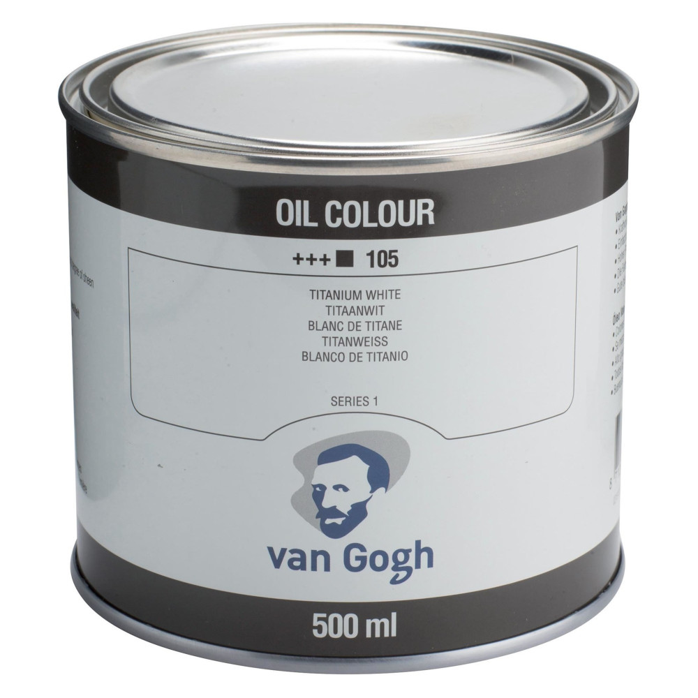 Farba olejna - Van Gogh - 105, Titanium White (Safflower Oil), 500 ml
