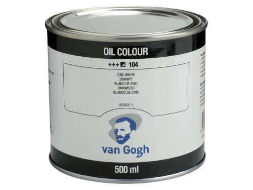 Oil paint in can - Van Gogh - 104, Zinc White (Safflower Oil), 500 ml