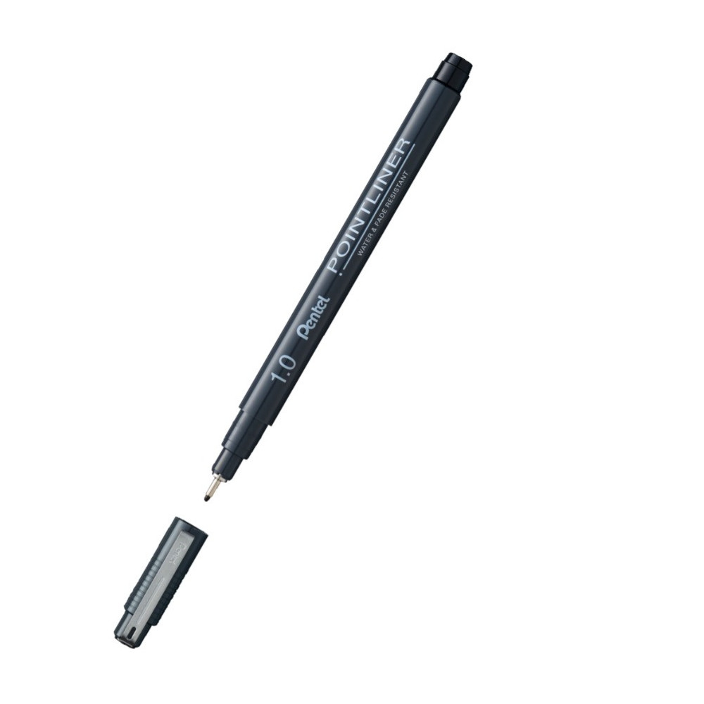 Cienkopis kalibrowany Pointliner - Pentel - czarny, 1 mm