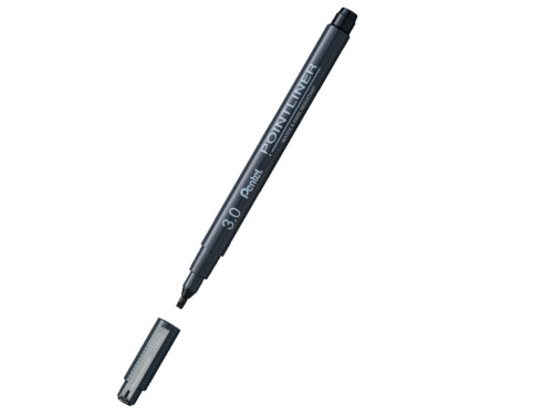 Cienkopis kalibrowany Pointliner - Pentel - czarny, 3 mm