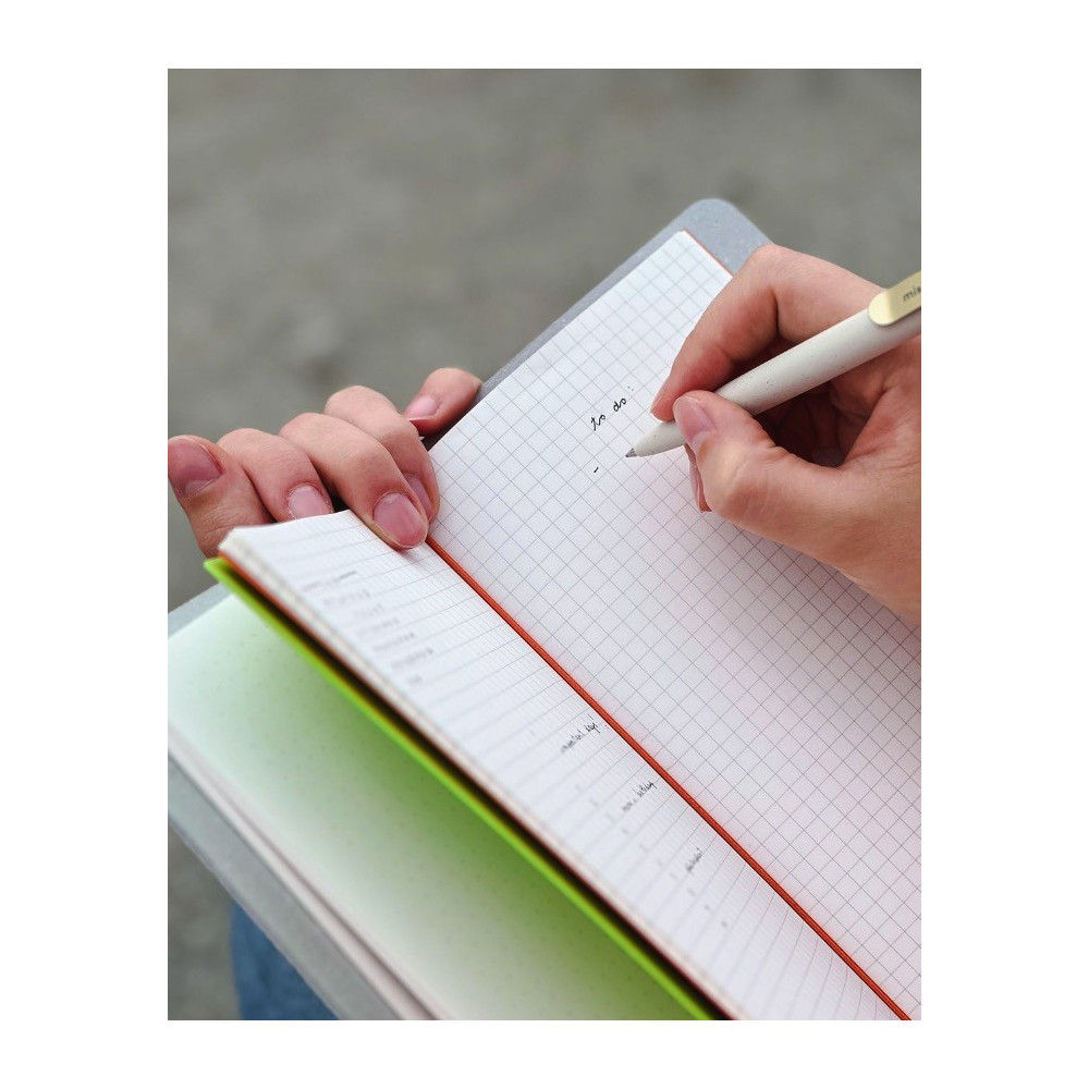 Log notebook refills - mishmash - Squared, Orange, 12 x 22 cm, 64 pages