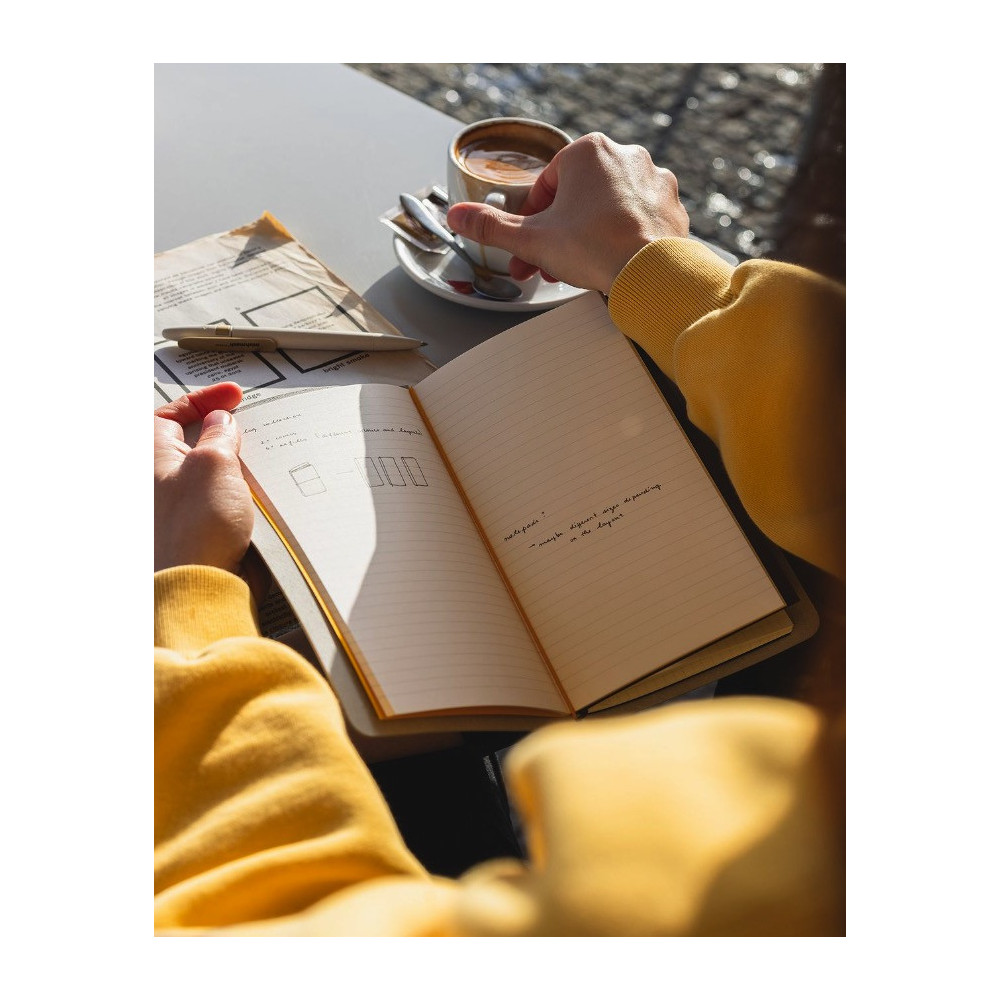 Log notebook refills - mishmash - Lined, Citrine, 12 x 22 cm, 64 pages