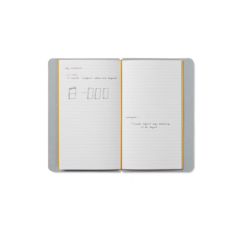 Log notebook refills - mishmash - Lined, Citrine, 12 x 22 cm, 64 pages