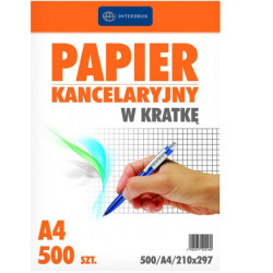 Papier kancelaryjny w kratkę A4 - Interdruk - 500 ark.