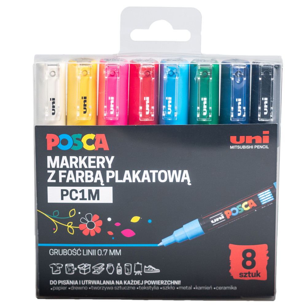 Posca Paint Marker Pen PC-1M - Uni - 8 pcs.