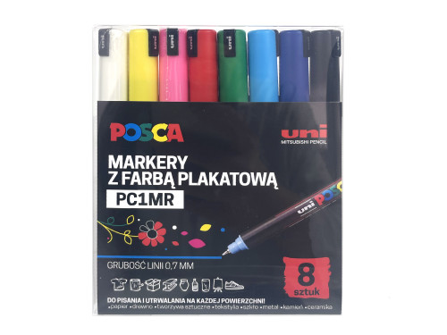Zestaw markerów Posca PC-1MR - Uni - 8 kolorów