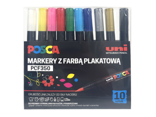 Set of Posca Paint Marker Pen PCF-350 - Uni - 10 pcs.