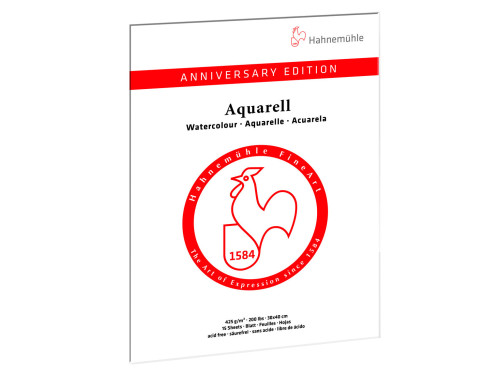 Watercolour paper pad Anniversary Edition - Hahnemühle - cold pressed, 30 x 40 cm, 425 g, 15 sheets