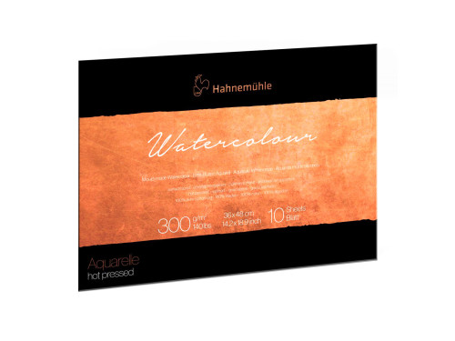 The Collection Watercolour paper pad - Hahnemühle - hot pressed, 36 x 48 cm, 300 g, 10 sheets