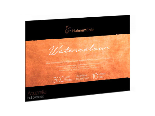 The Collection Watercolour paper pad - Hahnemühle - hot pressed, 30 x 40 cm, 300 g, 10 sheets
