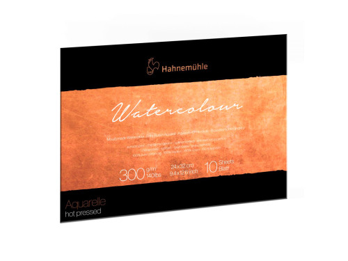 The Collection Watercolour paper pad - Hahnemühle - hot pressed, 24 x 32 cm, 300 g, 10 sheets