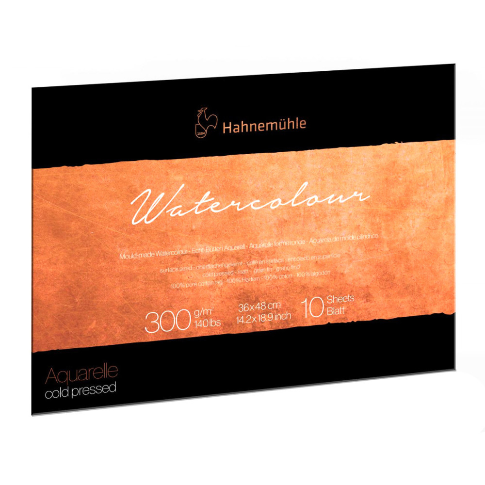 The Collection Watercolour paper pad - Hahnemühle - cold pressed, 36 x 48 cm, 300 g, 10 sheets