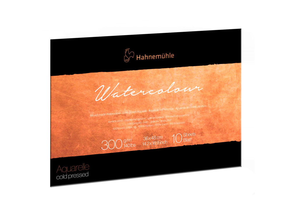 Blok do akwareli The Collection - Hahnemühle - cold pressed, 36 x 48 cm, 300 g, 10 ark.