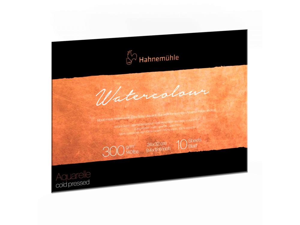 The Collection Watercolour paper pad - Hahnemühle - cold pressed, 24 x 32 cm, 300 g, 10 sheets