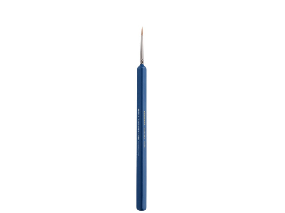 Natural Kolinsky brush, 3009 series - Renesans - short handle, no. 3/0
