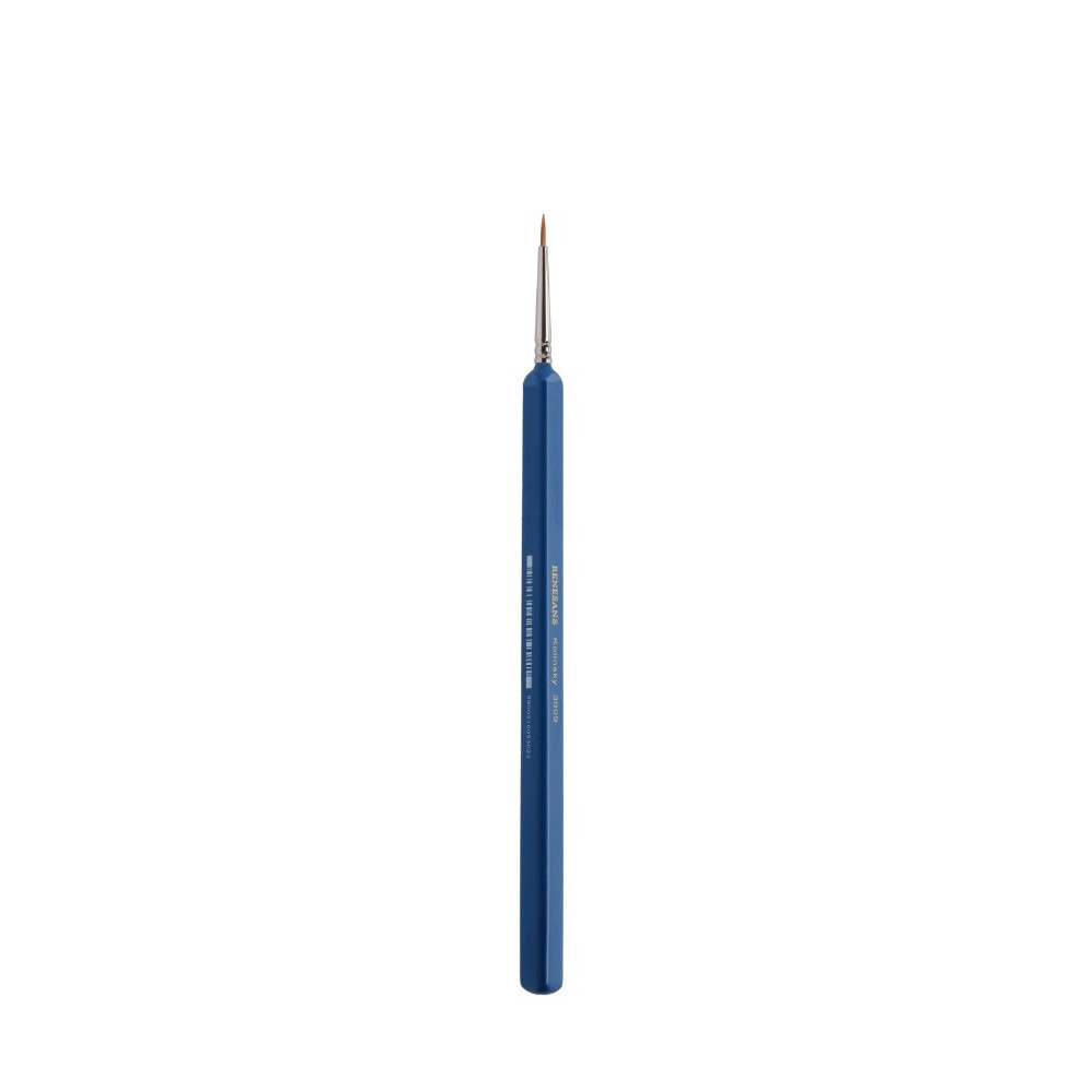 Natural Kolinsky brush, 3009 series - Renesans - short handle, no. 2/0