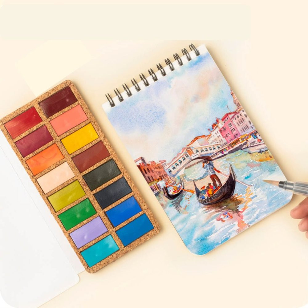 Set of Watercolor pans - Viviva Colors - Spring, 16 colors