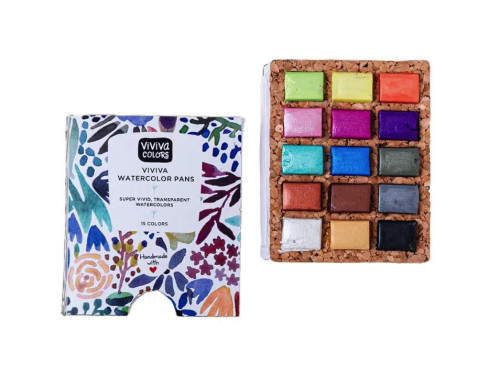 Zestaw akwareli - Viviva Colors - Metallics, 15 kolorów