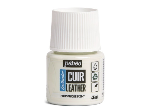 Farba do skór Setacolor Cuir Leather - Pébéo - 49, Phosphorescent, 45 ml