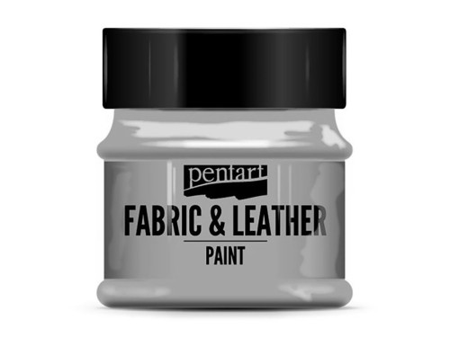 Paint for fabrics & leathers - Pentart - grey, 50 ml