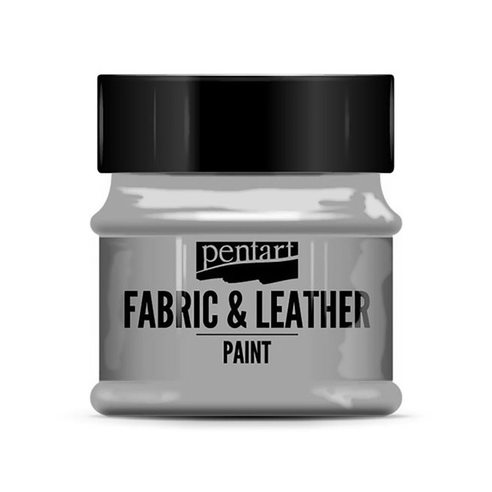 Farba do tkanin i skór - Pentart - szara, 50 ml
