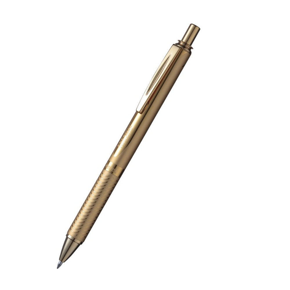 Pióro kulkowe EnerGel, aluminiowe - Pentel - złote, 0,7 mm