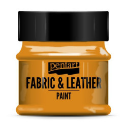 Paint for fabrics & leathers - Pentart - orange, 50 ml
