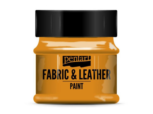 Farba do tkanin i skór - Pentart - pomarańczowa, 50 ml