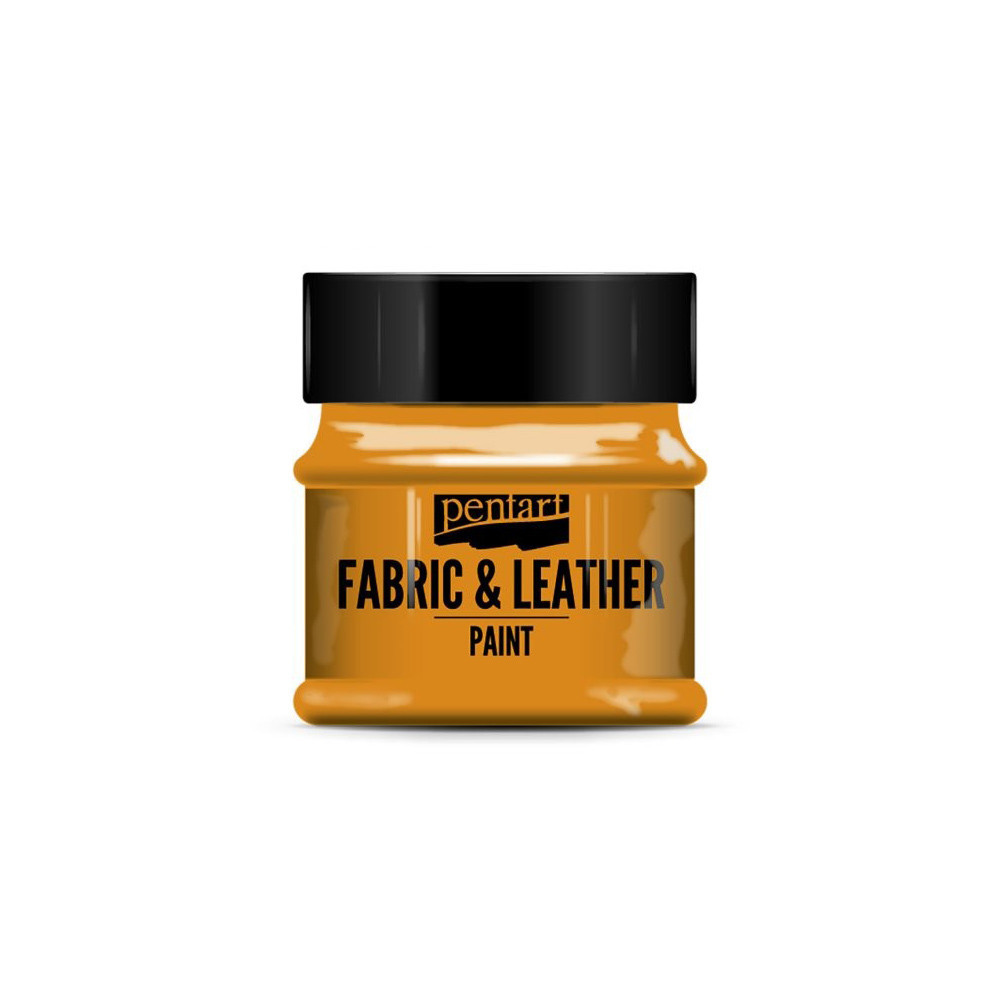 Paint for fabrics & leathers - Pentart - orange, 50 ml