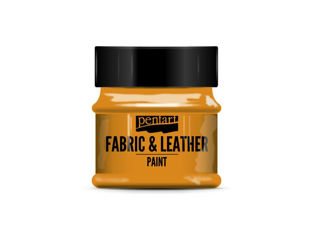 Paint for fabrics & leathers - Pentart - orange, 50 ml