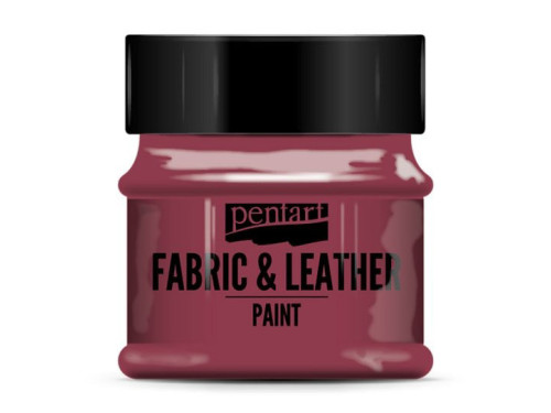 Paint for fabrics & leathers - Pentart - bordeaux, 50 ml