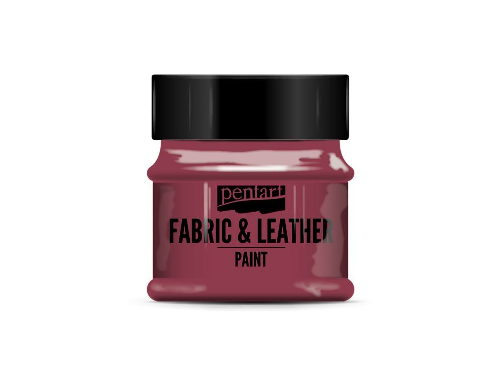 Paint for fabrics & leathers - Pentart - bordeaux, 50 ml