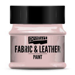 Farba do tkanin i skór - Pentart - różowa, 50 ml