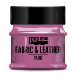 Paint for fabrics & leathers - Pentart - magenta, 50 ml