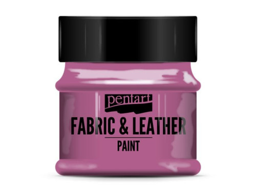 Farba do tkanin i skór - Pentart - magenta, 50 ml