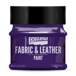 Farba do tkanin i skór - Pentart - fioletowa, 50 ml