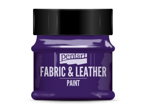 Farba do tkanin i skór - Pentart - fioletowa, 50 ml