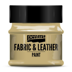 Paint for fabrics & leathers - Pentart - light brown, 50 ml