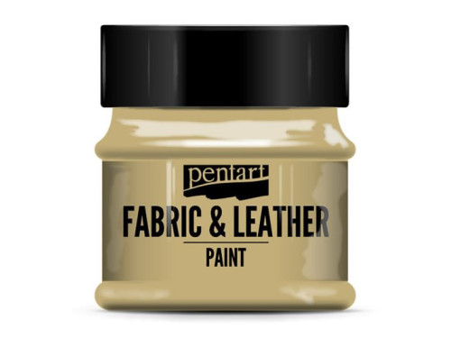 Farba do tkanin i skór - Pentart - jasnobrązowa, 50 ml