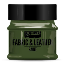 Paint for fabrics & leathers - Pentart - pine green, 50 ml