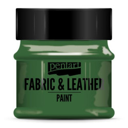 Farba do tkanin i skór - Pentart - zielona, 50 ml