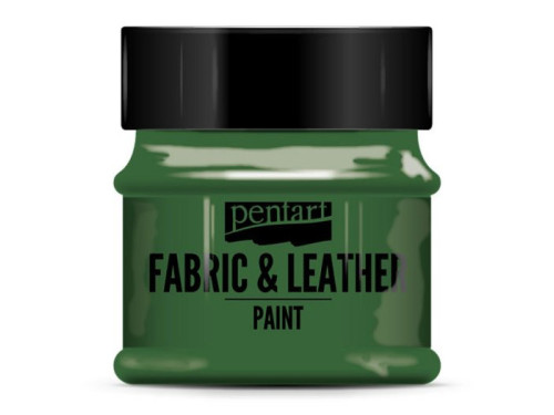 Farba do tkanin i skór - Pentart - zielona, 50 ml